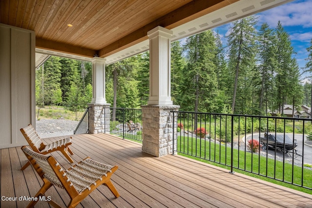 6767 S Renaissance Way, Coeur Dalene, ID 83814 - view of wooden deck
