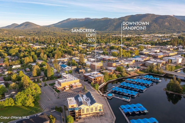 115 E Lake St Unit 203, Sandpoint, ID 83864 - drone / aerial view of a water and mountain view