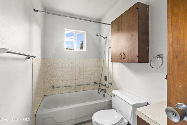 206 E 2nd Ave, Clark Fork, ID 83811 - full bath with toilet, shower / washtub combination, pet washing area, and vanity