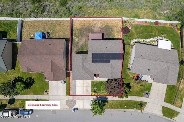 3551 N Carriage Ct, Post Falls, ID 83854 - aerial view of property's location with property parcel outlined
