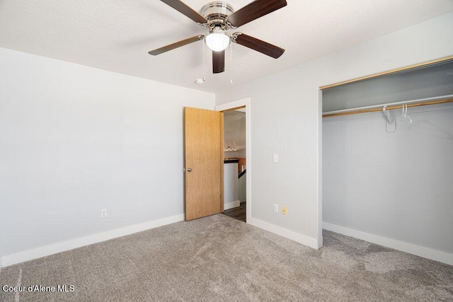 3551 N Carriage Ct, Post Falls, ID 83854 - unfurnished bedroom featuring carpet floors, a closet, and ceiling fan