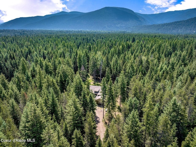 84 E Cabinet Wagon Rd, Clark Fork, ID 83811 - aerial view of a forest and a mountain backdrop