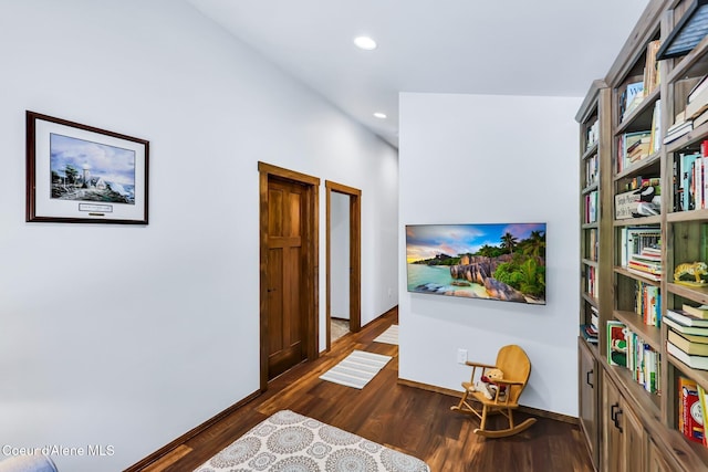 115 W Lakeview Blvd, Priest River, ID 83856 - hallway with dark wood-style floors and recessed lighting