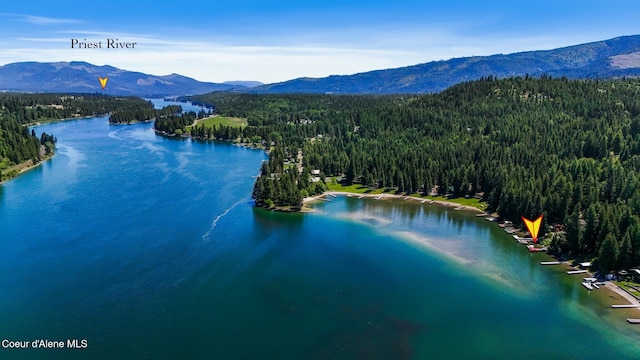 115 W Lakeview Blvd, Priest River, ID 83856 - aerial view of a water and mountain view