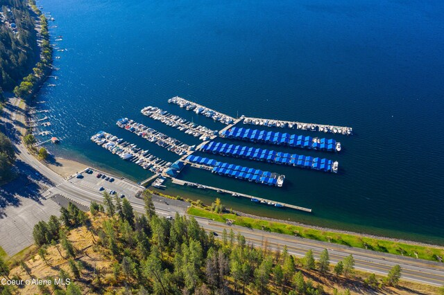 3889 E Avery Ln, Coeur Dalene, ID 83814 - aerial view of a nearby body of water and numerous boat docks
