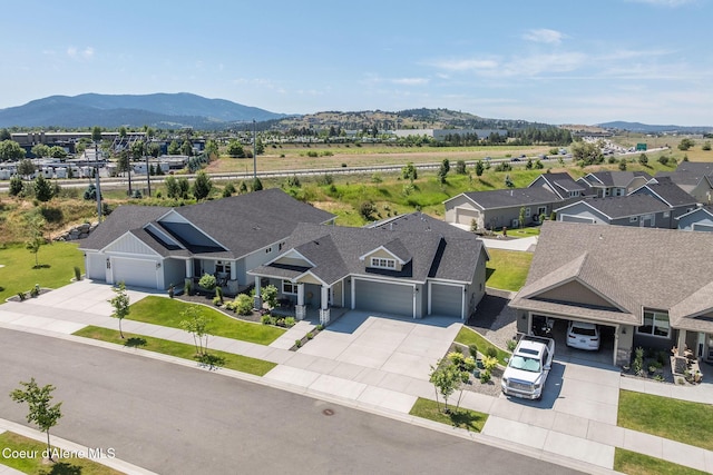 22830 E Bailey Ct, Liberty Lake, WA 99019 - aerial view of residential area with a mountainous background