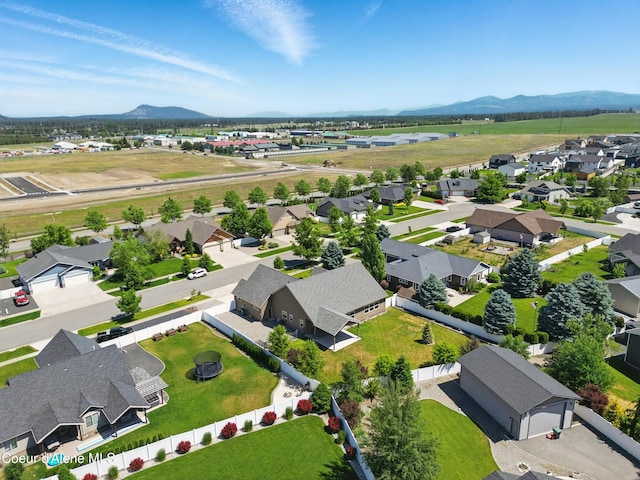 6984 W Blacktail Ave, Rathdrum, ID 83858 - aerial view of residential area featuring a mountain backdrop