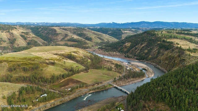 716 Raeder St, Kooskia, ID 83539 - aerial view of property's location with a water and mountain view