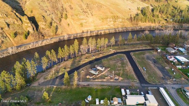 716 Raeder St, Kooskia, ID 83539 - aerial overview of property's location with a nearby body of water