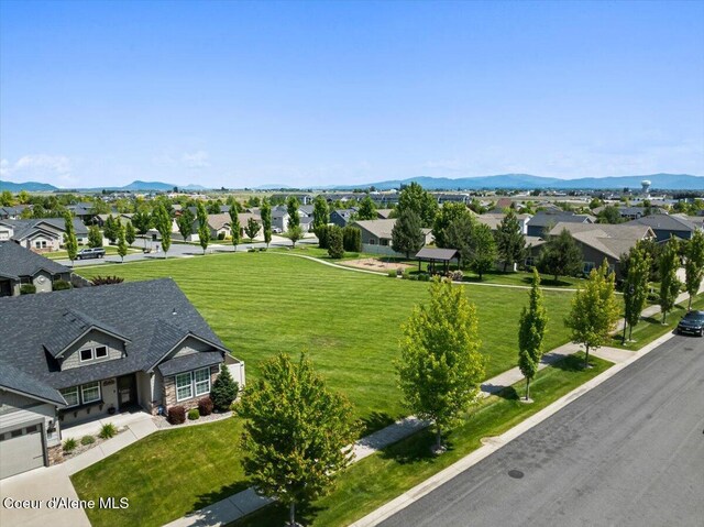 3265 E Galway Cir, Post Falls, ID 83854 - aerial perspective of suburban area with a mountainous background
