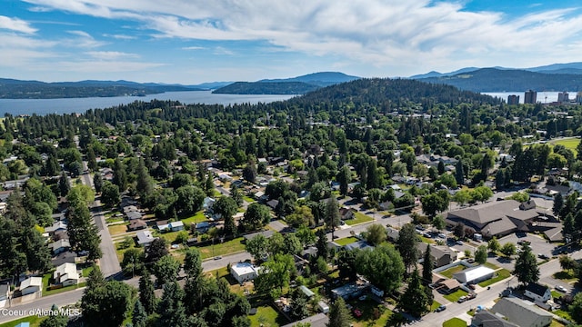 1901 E Pennsylvania Ave, Coeur Dalene, ID 83814 - bird's eye view of a water and mountain view and a heavily wooded area
