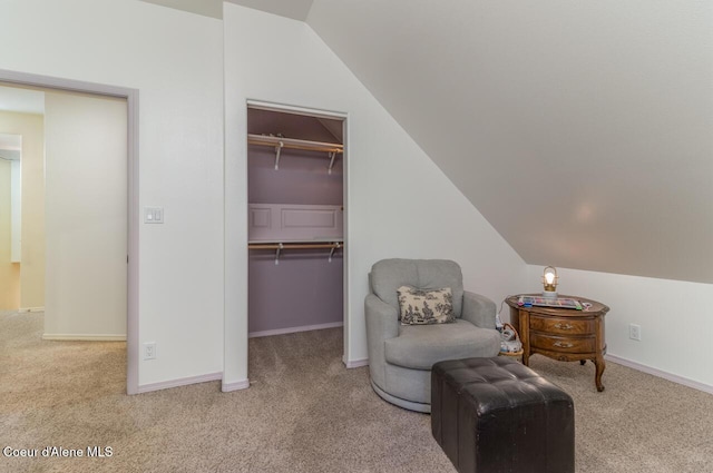 6531 Tannenbaum Cir, Bonners Ferry, ID 83805 - living area with carpet floors and vaulted ceiling