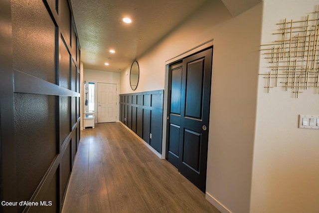 5987 W Quinn Way, Rathdrum, ID 83858 - hallway with dark wood-style floors and recessed lighting