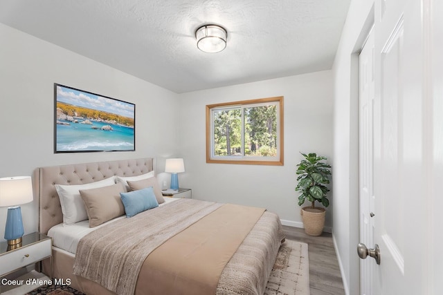 4206 W Appaloosa Rd, Coeur Dalene, ID 83815 - bedroom with wood finished floors and a textured ceiling