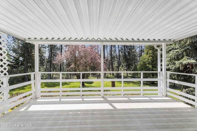 4206 W Appaloosa Rd, Coeur Dalene, ID 83815 - deck featuring view of scattered trees and a yard