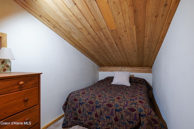 306 Scranton Ave, Coolin, ID 83821 - carpeted bedroom featuring wood ceiling and vaulted ceiling