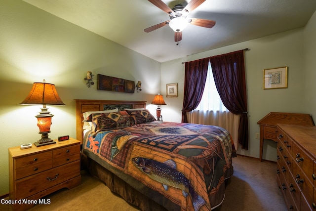 306 Scranton Ave, Coolin, ID 83821 - bedroom featuring light carpet and a ceiling fan