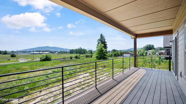 3306 Goodman Dr, Sandpoint, ID 83864 - wooden terrace with a mountain view and a rural view