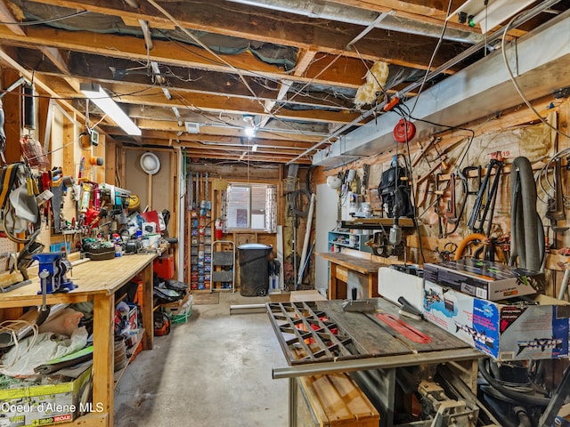 19565 N Goelzer Way, Rathdrum, ID 83858 - unfinished basement featuring a workshop area