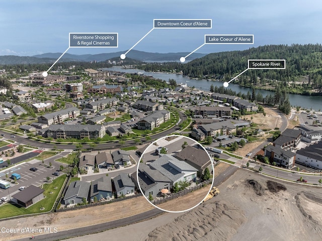 2999 N Casa Ct, Coeur Dalene, ID 83814 - view of property location featuring a water and mountain view and nearby suburban area