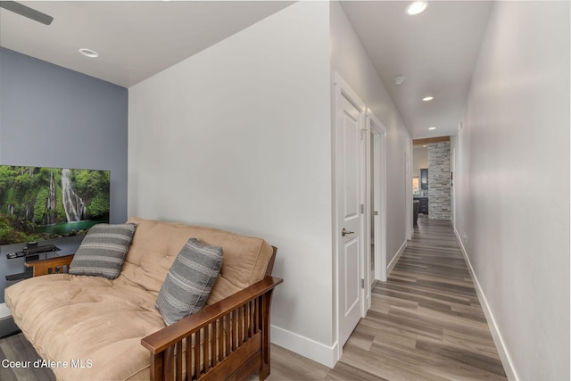 2999 N Casa Ct, Coeur Dalene, ID 83814 - hall featuring wood finished floors and recessed lighting