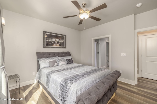 2999 N Casa Ct, Coeur Dalene, ID 83814 - bedroom featuring wood finished floors and a ceiling fan