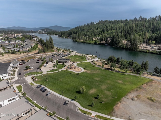 2999 N Casa Ct, Coeur Dalene, ID 83814 - view of property location with a water and mountain view and a heavily wooded area