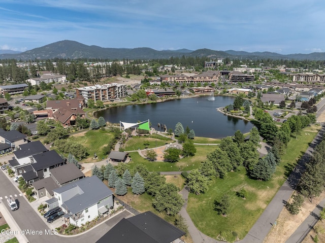 2999 N Casa Ct, Coeur Dalene, ID 83814 - aerial view of property and surrounding area featuring a water and mountain view