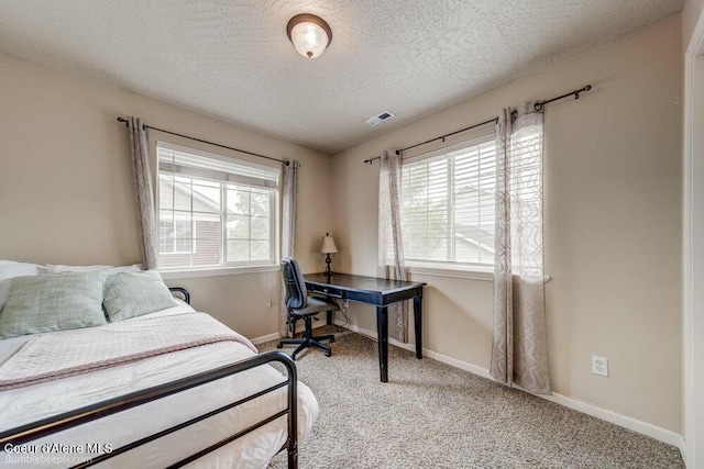 931 N Goldenrod Ct, Post Falls, ID 83854 - bedroom featuring multiple windows, carpet flooring, and a textured ceiling