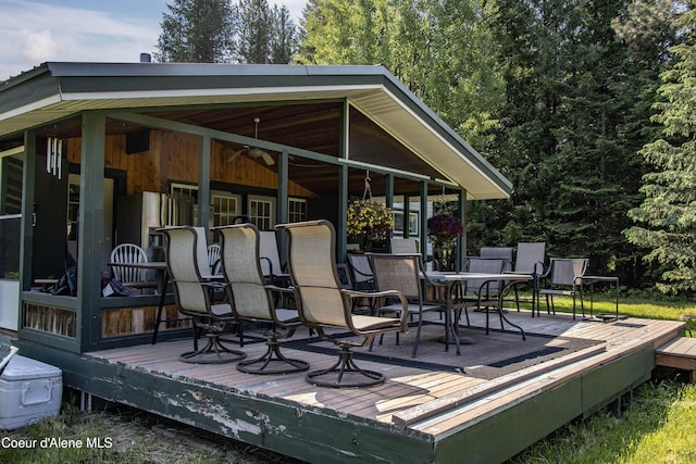 12 Otts Basin Rd, Sagle, ID 83860 - deck featuring outdoor dining space
