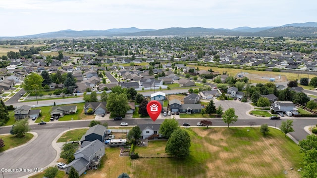 2442 N Rawhide Ridge Rd, Post Falls, ID 83854 - aerial perspective of suburban area featuring mountains