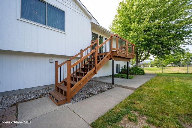 2442 N Rawhide Ridge Rd, Post Falls, ID 83854 - property entrance with a wooden deck