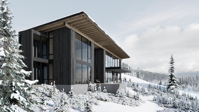 5 Crystal Springs Ct, Sandpoint, ID 83864 - view of snowy exterior featuring a balcony