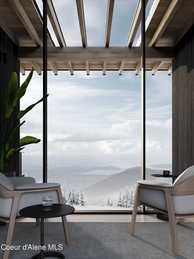 5 Crystal Springs Ct, Sandpoint, ID 83864 - view of patio featuring a mountain view
