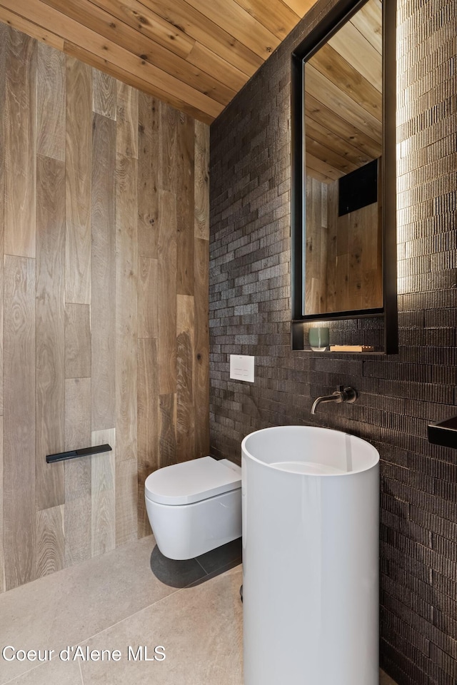 5 Crystal Springs Ct, Sandpoint, ID 83864 - bathroom with toilet and wood ceiling