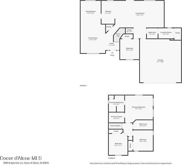 7090 N Epervier Ln, Coeur Dalene, ID 83815 - view of floor plan / room layout
