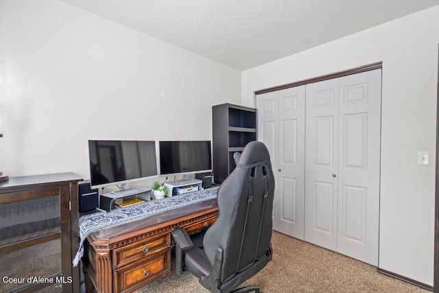 7090 N Epervier Ln, Coeur Dalene, ID 83815 - carpeted office space featuring a textured ceiling
