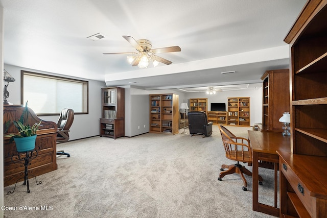 699 W Ranch Ct, Rathdrum, ID 83858 - office space with ceiling fan and carpet floors
