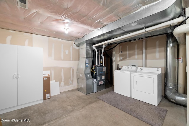 699 W Ranch Ct, Rathdrum, ID 83858 - unfinished below grade area with separate washer and dryer and heating unit