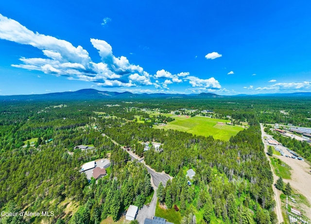 699 W Ranch Ct, Rathdrum, ID 83858 - drone / aerial view of a forest and a mountainous background