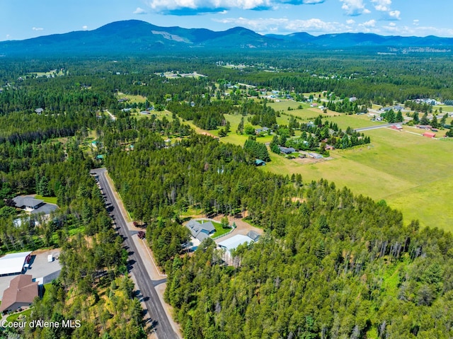 699 W Ranch Ct, Rathdrum, ID 83858 - view of property location featuring a heavily wooded area and a mountainous background