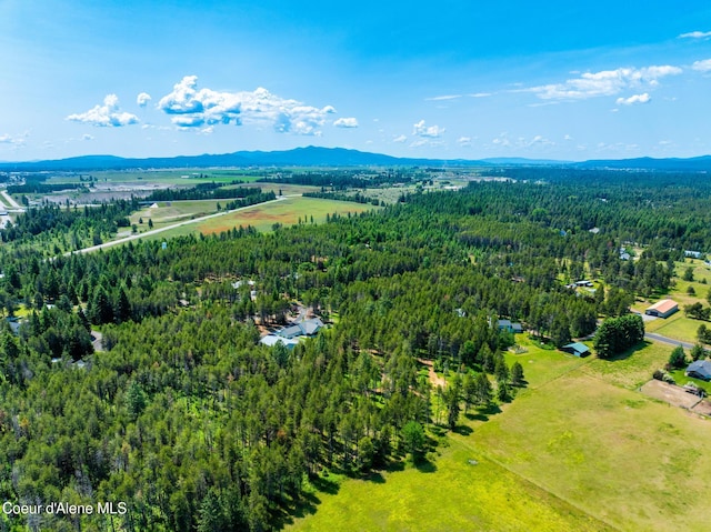 699 W Ranch Ct, Rathdrum, ID 83858 - drone / aerial view of a forest and a mountain backdrop