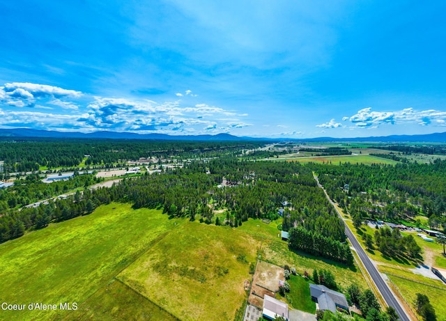 699 W Ranch Ct, Rathdrum, ID 83858 - aerial view of a mountainous background and a heavily wooded area