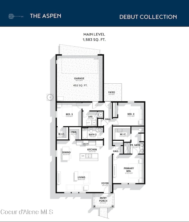 5103 E Rigel Ln, Post Falls, ID 83854 - view of floor plan / room layout