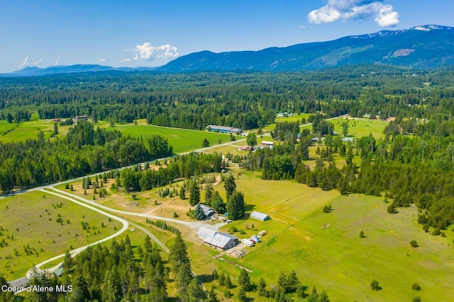4119 Colburn Culver, Sandpoint, ID 83864 - aerial view of sparsely populated area with a heavily wooded area and a mountainous background