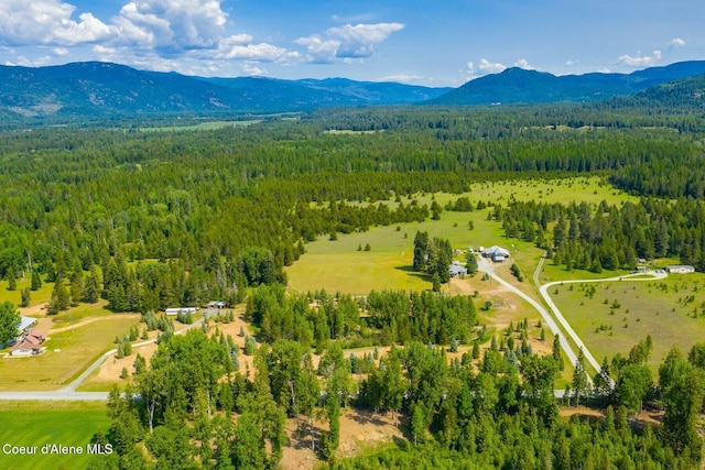 4119 Colburn Culver, Sandpoint, ID 83864 - aerial view of a heavily wooded area and a mountain backdrop