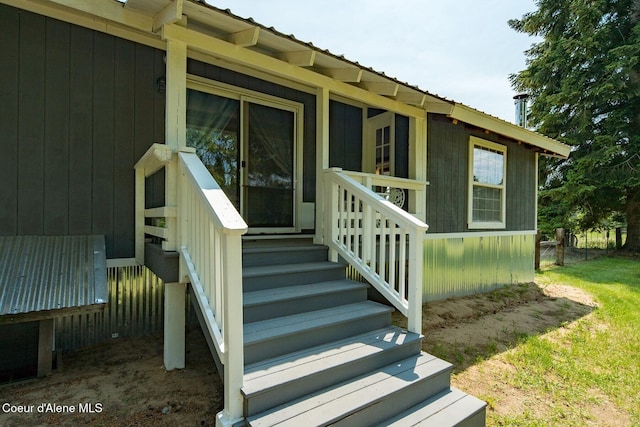 4119 Colburn Culver, Sandpoint, ID 83864 - view of exterior entry featuring a metal roof