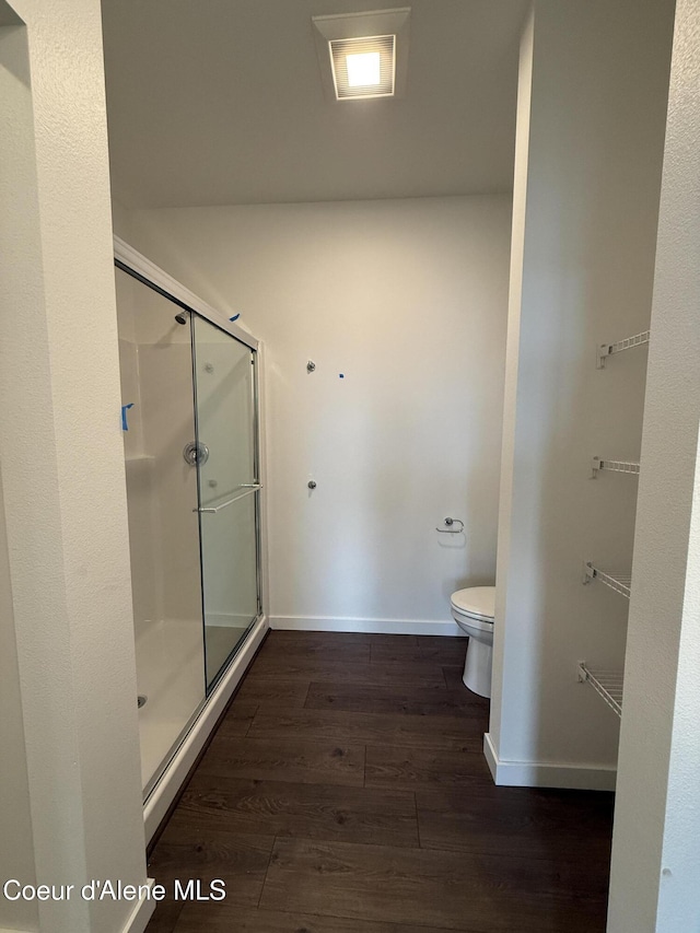 5149 E Rigel Ln, Post Falls, ID 83854 - full bath with wood finished floors and a shower stall