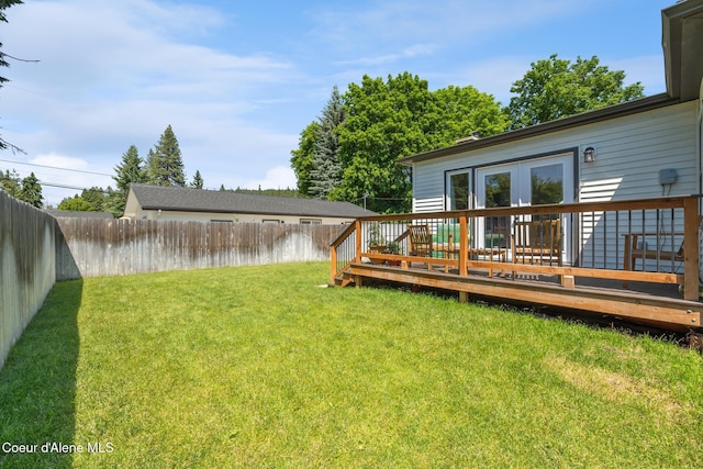 1623 E Boyd Ave, Coeur Dalene, ID 83814 - fenced backyard with a wooden deck