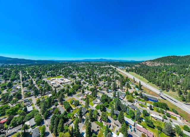 1623 E Boyd Ave, Coeur Dalene, ID 83814 - aerial overview of property's location featuring a mountain backdrop
